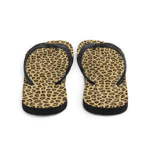 Yellow Leopard Print Flip-Flops by Design Express