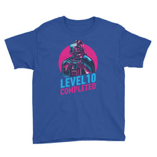 Royal Blue / XS Darth Vader Level 10 Completed Youth Short Sleeve T-Shirt by Design Express