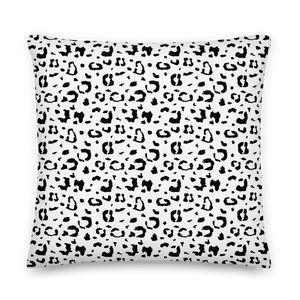 22×22 Black & White Leopard Print Premium Pillow by Design Express