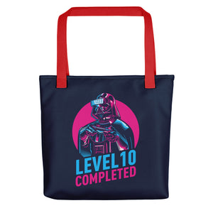 Red Darth Vader Level 10 Completed (Dark) Tote bag Totes by Design Express
