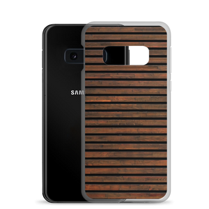 Horizontal Brown Wood Samsung Case by Design Express