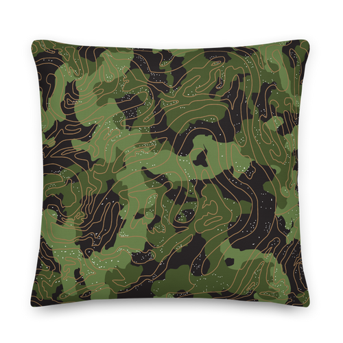 22×22 Green Camoline Square Premium Pillow by Design Express