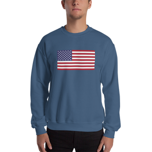 Indigo Blue / S United States Flag "Solo" Sweatshirt by Design Express