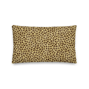 Yellow Leopard Print Premium Pillow by Design Express