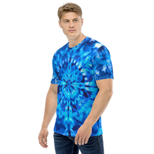 Psychedelic Blue Mandala Men's T-shirt by Design Express