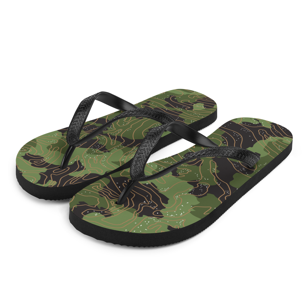 S Green Camoline Flip-Flops by Design Express