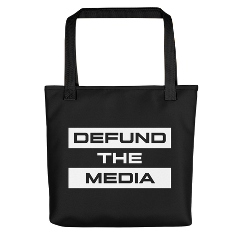 Default Title Defund The Media Extended Black Tote bag by Design Express