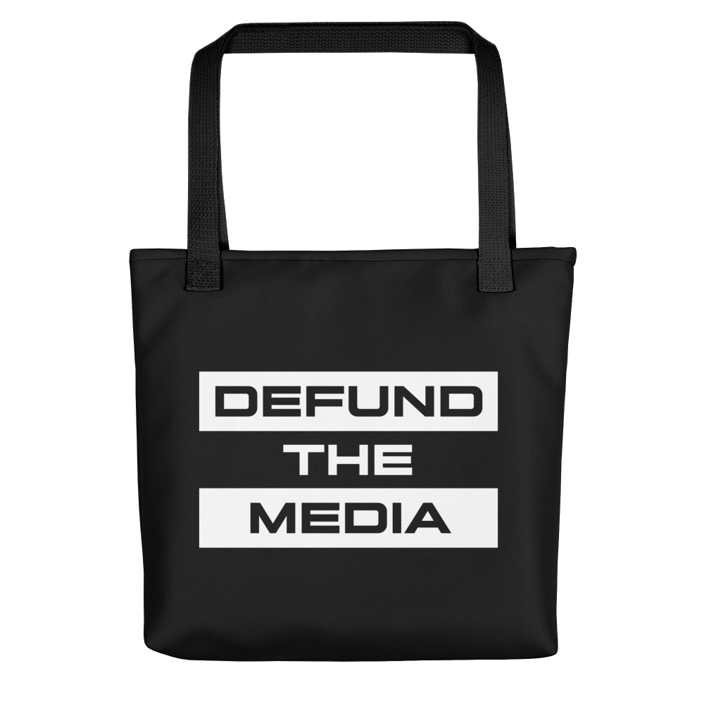 Default Title Defund The Media Extended Black Tote bag by Design Express