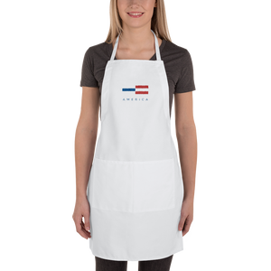 America Tower Pattern Embroidered Apron by Design Express
