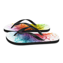 Rainbow Paint Splash Flip-Flops by Design Express