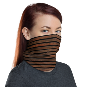 Horizontal Brown Wood Neck Gaiter Masks by Design Express