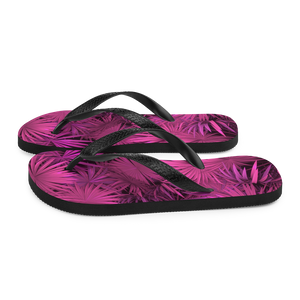 Pink Palm Flip-Flops by Design Express