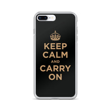 iPhone 7 Plus/8 Plus Keep Calm and Carry On (Black Gold) iPhone Case iPhone Cases by Design Express