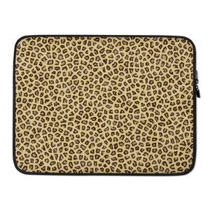 15 in Yellow Leopard Print Laptop Sleeve by Design Express