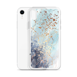 Soft Blue Gold iPhone Case by Design Express