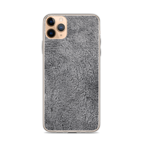 iPhone 11 Pro Max Soft Grey Fur Print iPhone Case by Design Express