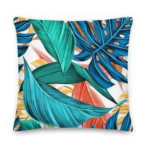 22×22 Tropical Leaf Premium Pillow by Design Express