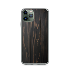 iPhone 11 Pro Black Wood Print iPhone Case by Design Express