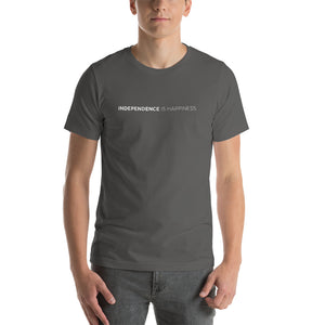 Asphalt / S Independence is Happiness Short-Sleeve Unisex T-Shirt by Design Express