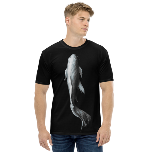 XS White Koi Fish Men's T-shirt by Design Express