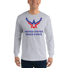 Sport Grey / S United States Space Force Long Sleeve T-Shirt by Design Express
