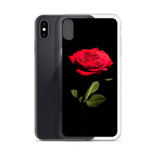 Red Rose on Black iPhone Case by Design Express