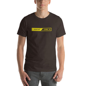 Brown / S I Reached Level 13 Loading Short-Sleeve Unisex T-Shirt by Design Express