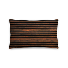 Horizontal Brown Wood Rectangle Premium Pillow by Design Express