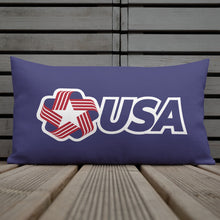 USA "Rosette" Rectangular Navy Premium Pillow by Design Express