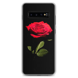 Samsung Galaxy S10+ Red Rose on Black Samsung Case by Design Express