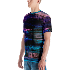 Purple Blue Abstract Men's T-shirt by Design Express
