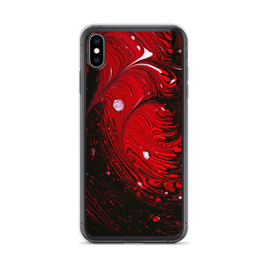 iPhone XS Max Black Red Abstract iPhone Case by Design Express