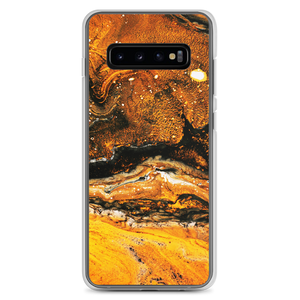 Samsung Galaxy S10+ Yellow Orange Abstract Samsung Case by Design Express