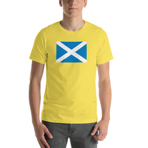 Yellow / S Scotland Flag "Solo" Short-Sleeve Unisex T-Shirt by Design Express