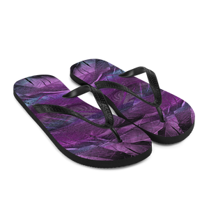 Purple Feathers Flip-Flops by Design Express
