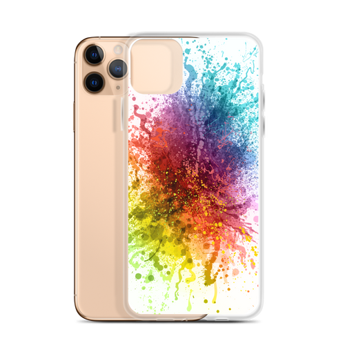 Rainbow Paint Splash iPhone Case by Design Express