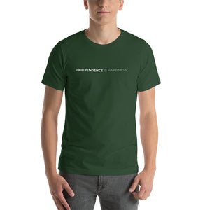 Forest / S Independence is Happiness Short-Sleeve Unisex T-Shirt by Design Express