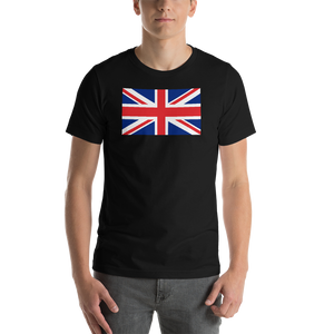 Black / S United Kingdom Flag "Solo" Short-Sleeve Unisex T-Shirt by Design Express