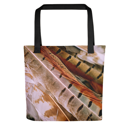 Default Title Pheasant Feathers Print Tote Bag by Design Express