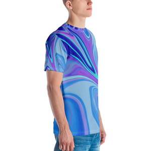 Purple Blue Watercolor Men's T-shirt by Design Express