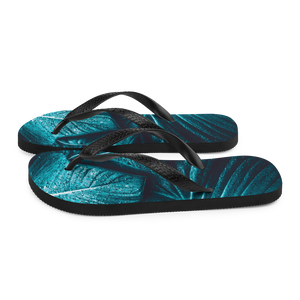 Turquoise Leaf Flip-Flops by Design Express