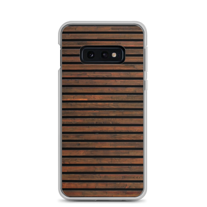 Samsung Galaxy S10e Horizontal Brown Wood Samsung Case by Design Express