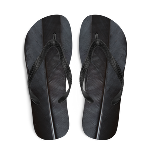 Black Feathers Flip-Flops by Design Express