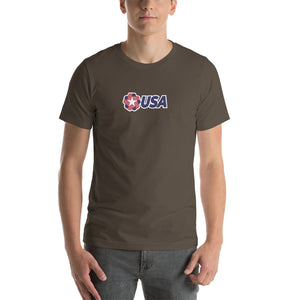 Army / S USA "Rosette" Short-Sleeve Unisex T-Shirt by Design Express