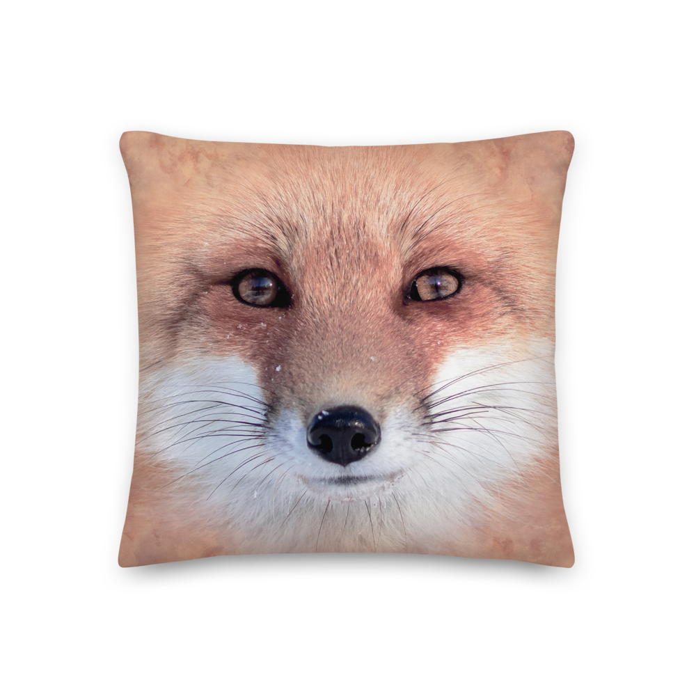18×18 Red Fox Square Premium Pillow by Design Express