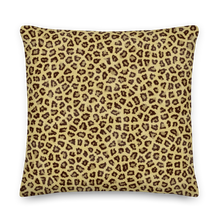 22×22 Yellow Leopard Print Premium Pillow by Design Express