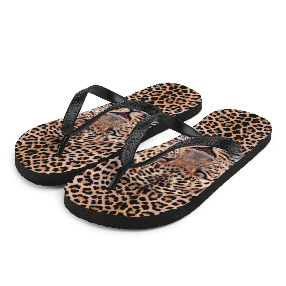 S Leopard Face Flip-Flops by Design Express