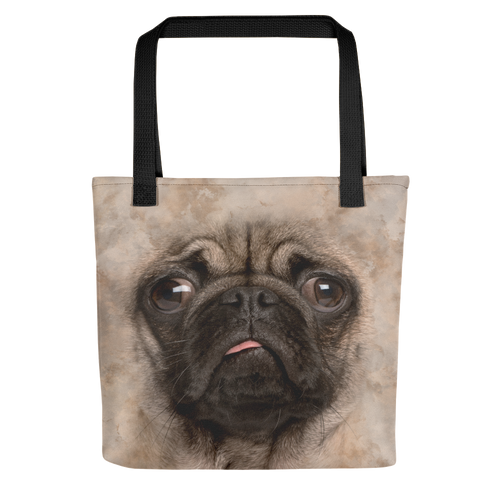 Default Title Pug Dog Tote bag Totes by Design Express