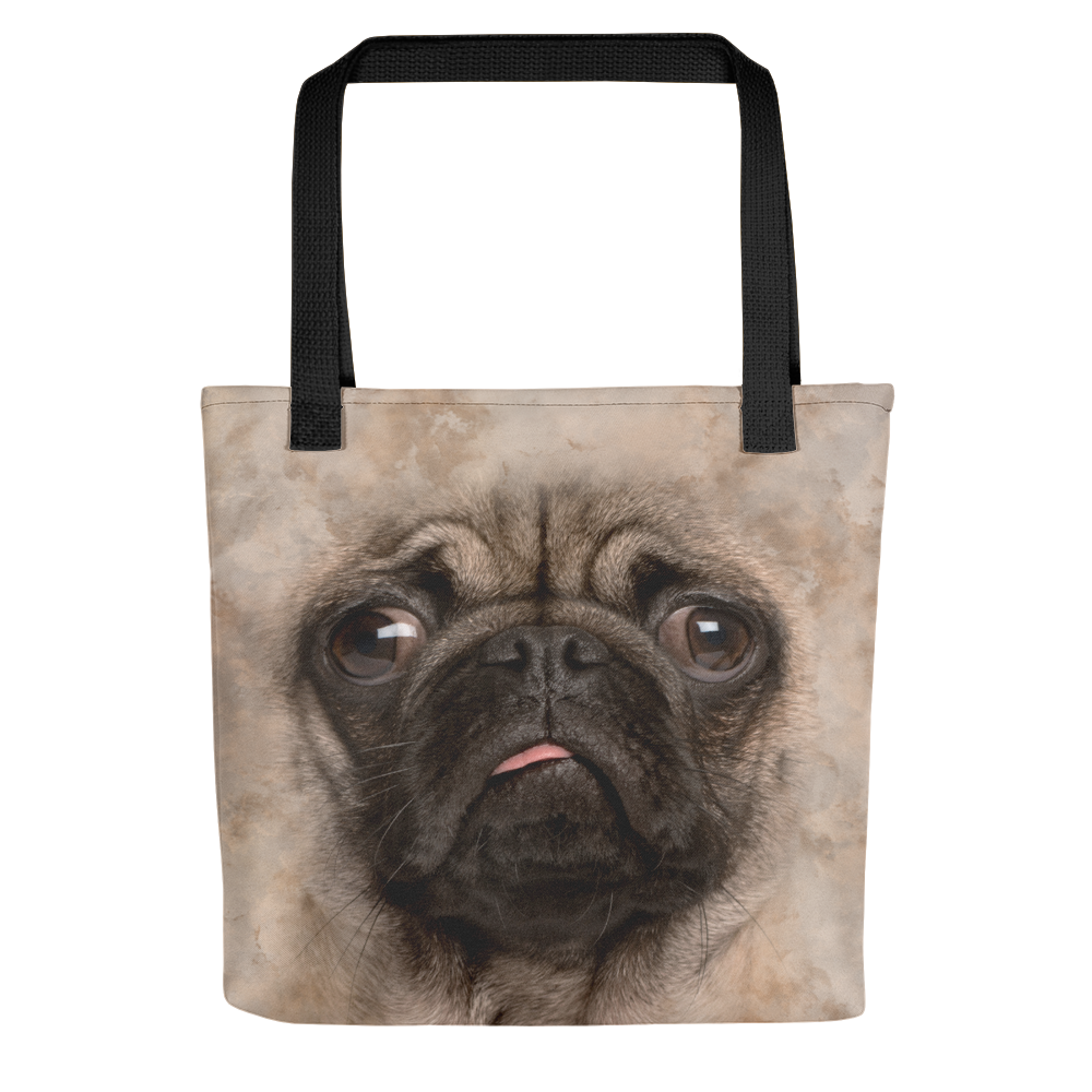 Default Title Pug Dog Tote bag Totes by Design Express