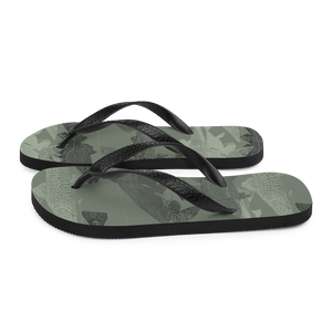 Army Green Catfish Flip-Flops by Design Express